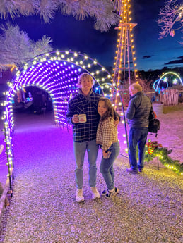 Teenagers with lights