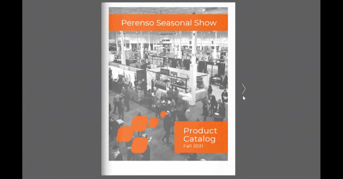 The digital product catalog lists essential product details to help buyers make a purchase decision.